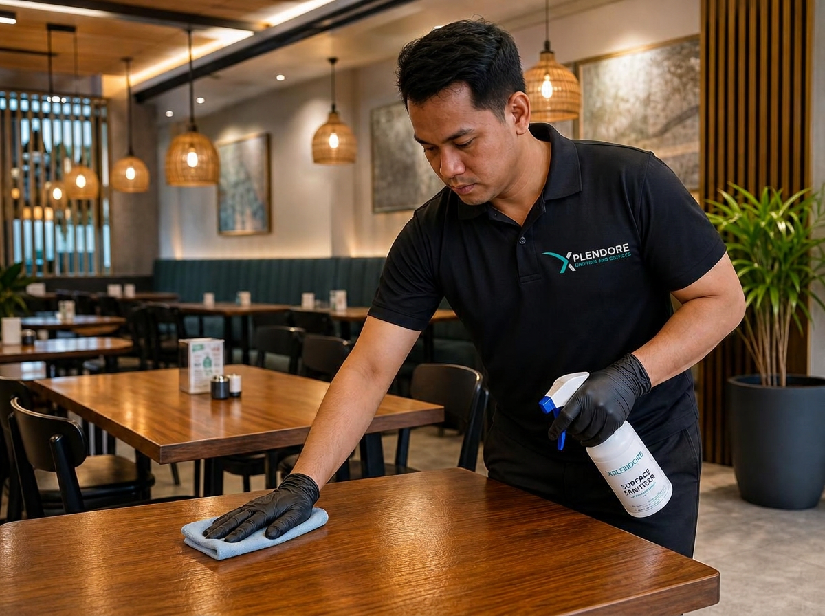 Restaurants cleaning by Xplendore